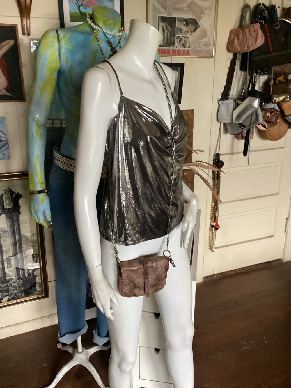 Monserat de Luca Crossbody Bag in Brown leather